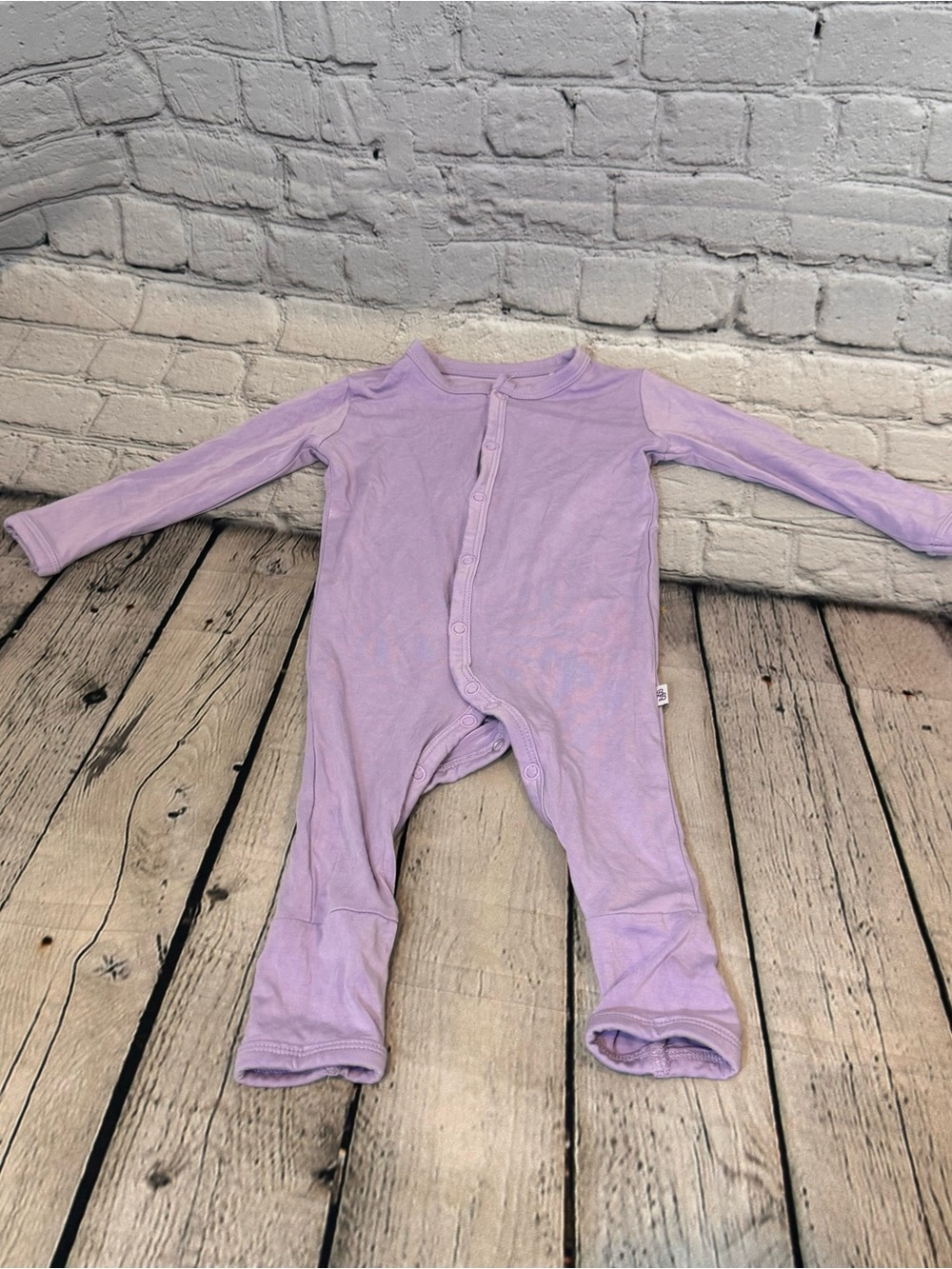 Bubble Baby Purple Snap Bamboo Romper
